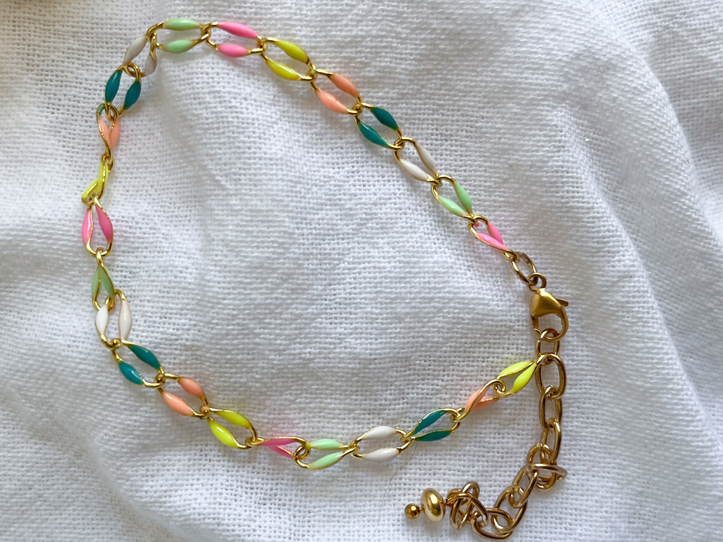 neon enamel bracelet