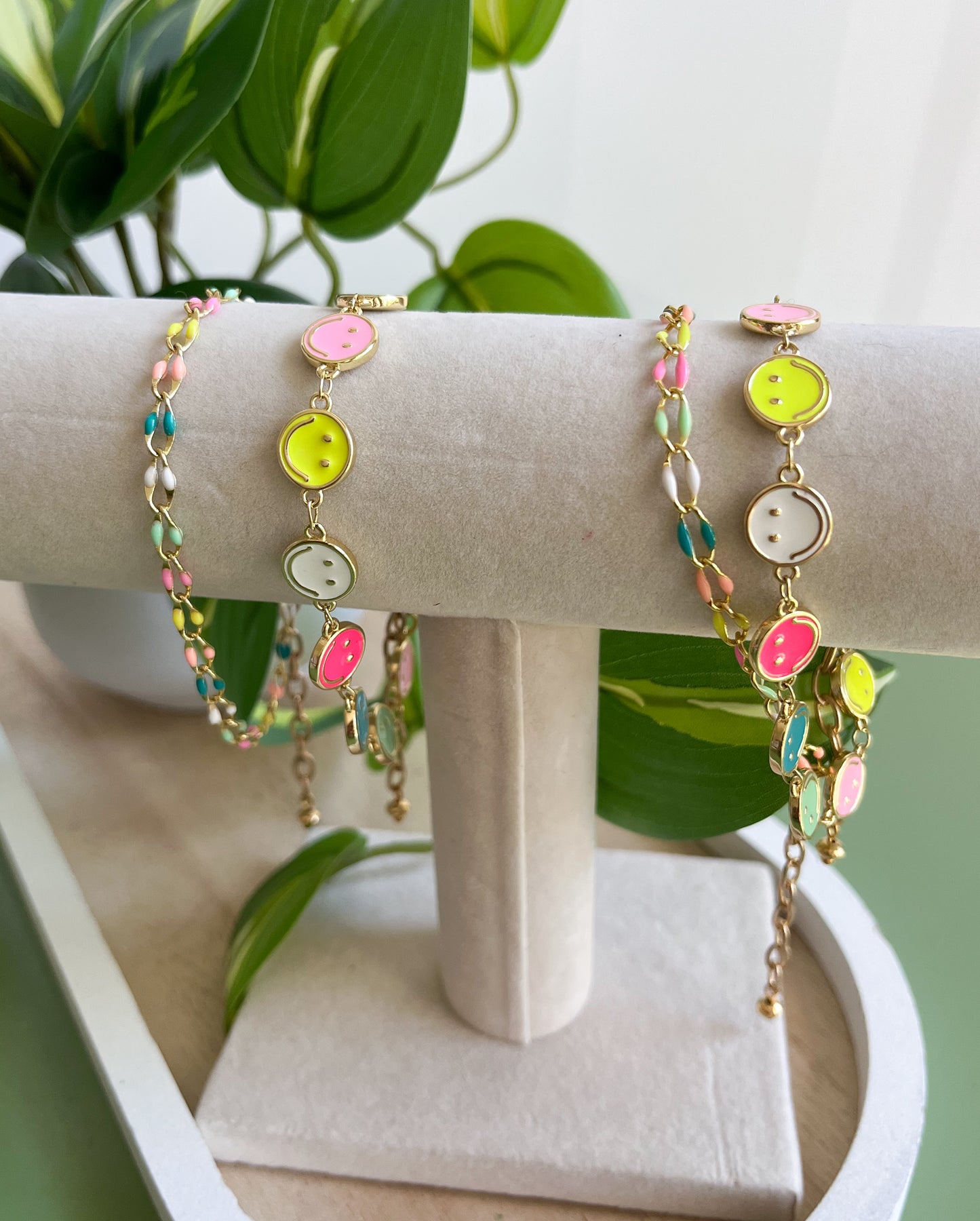 neon enamel bracelet
