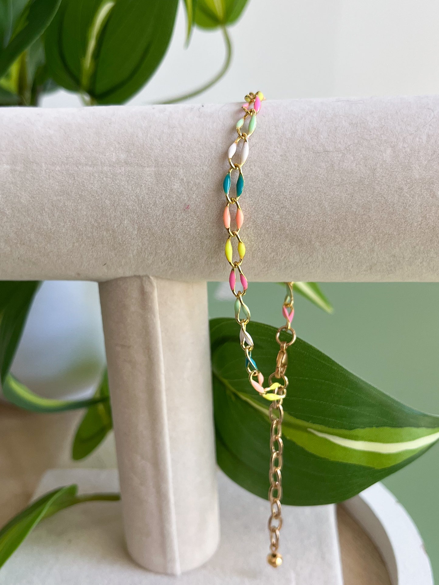 neon enamel bracelet