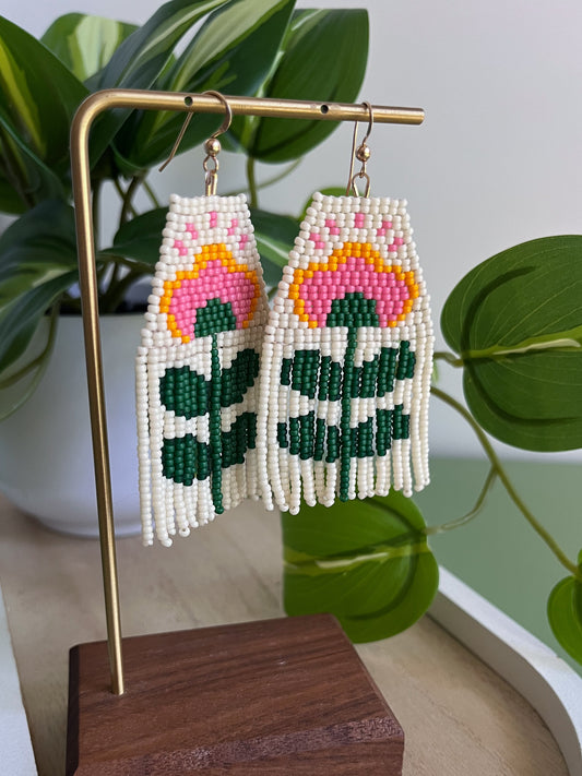 Pink, Orange, and Soft White Flowers