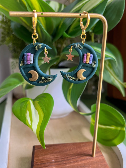 Crescent Moon Bookshelf - Teal