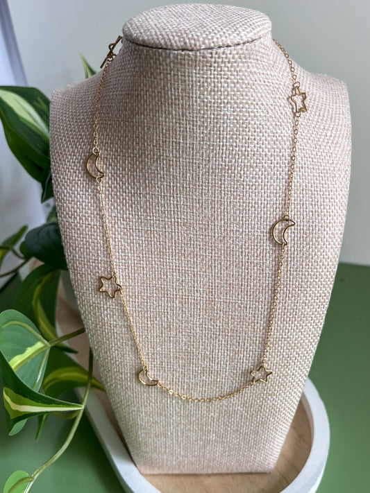Star and Moon Necklace