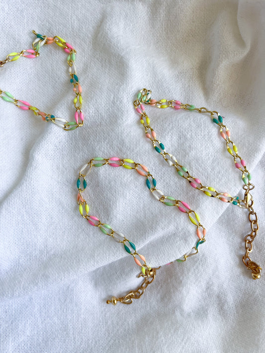 neon enamel bracelet