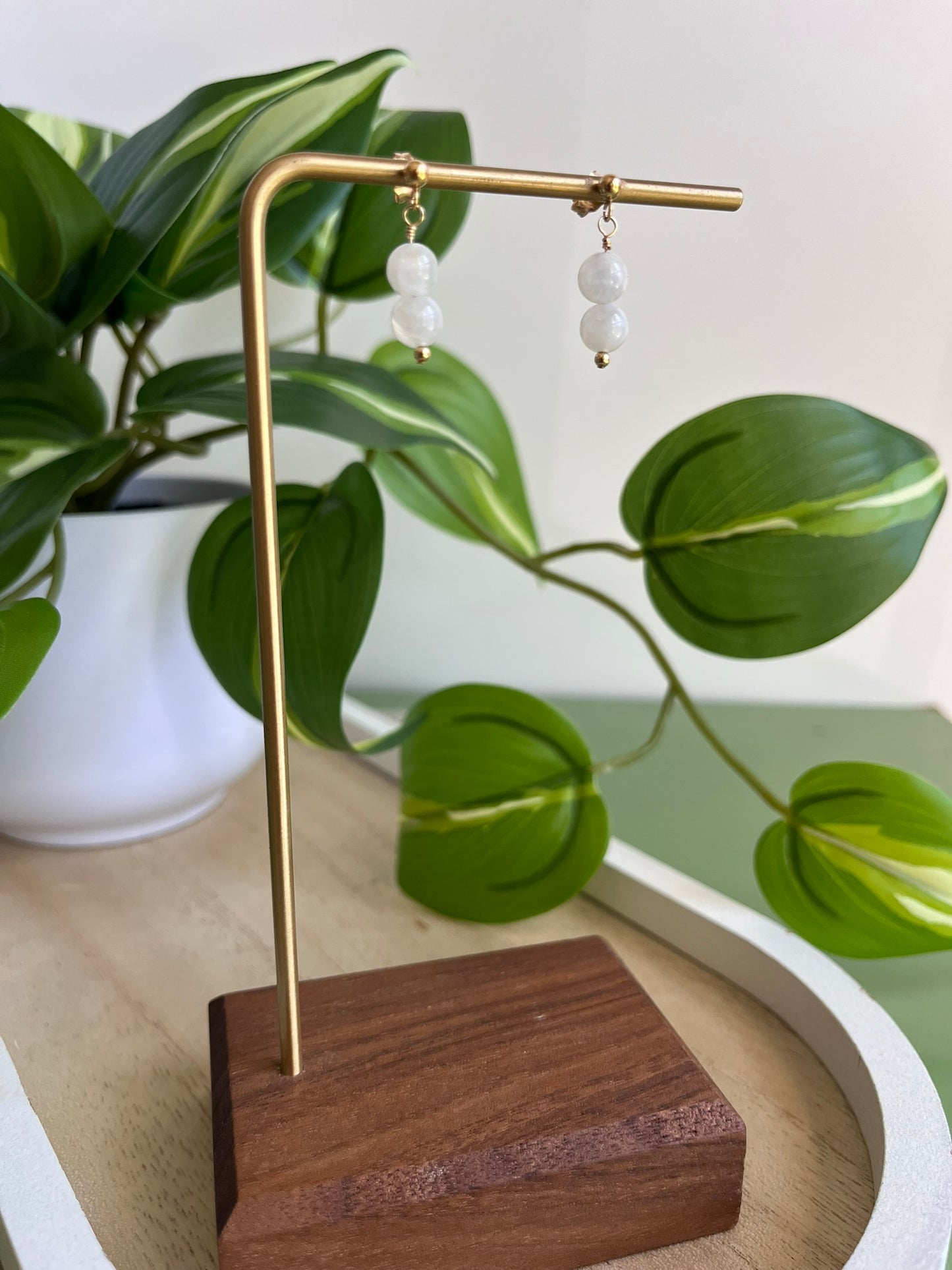Moonstone Dangle Earrings